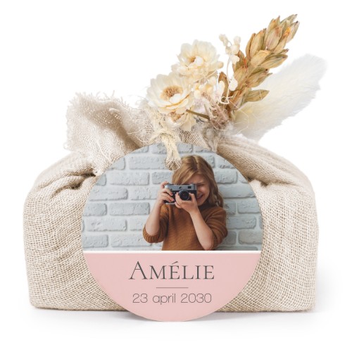 Saippuat beige kangaskääreessä, pyöreä etiketti (6 kpl)