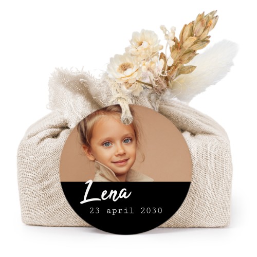 Zeepjes in beige tetra doekje met rond label (set van 6) Zeepjes in beige tetra doekje met rond label (set van 6)