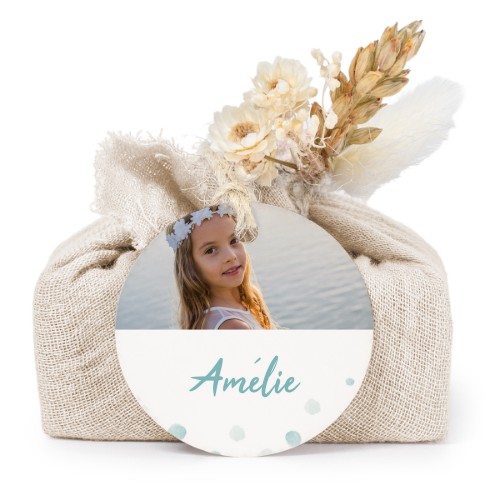 Saippuat beige kangaskääreessä, pyöreä etiketti (6 kpl)