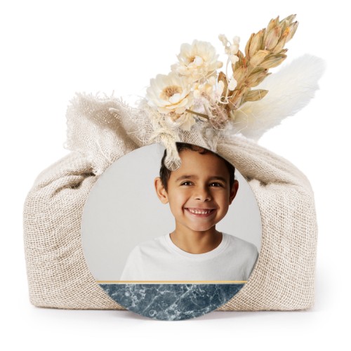 Lot de 6 savons avec emballage en coton beige et étiquettes rondes