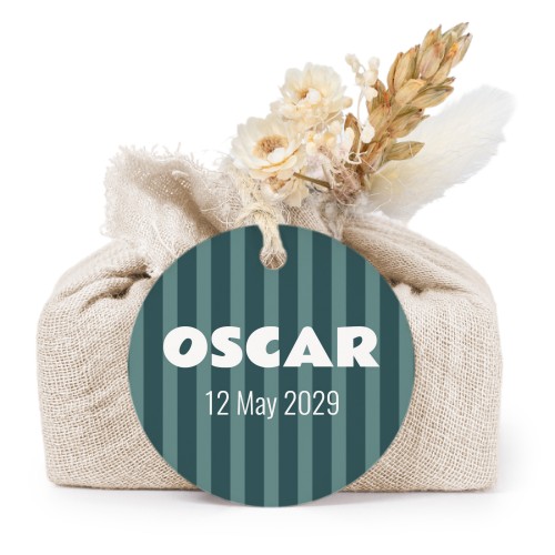 Seifen in beigefarbenem Tetra Pak mit rundem Etikett (6er-Set)