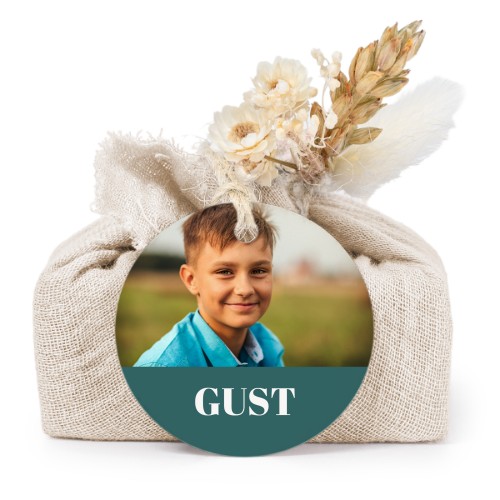 Seifen in beigefarbenem Tetra Pak mit rundem Etikett (6er-Set)