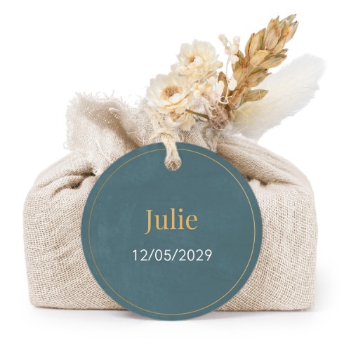 Zeepjes in beige tetra doekje met rond label (set van 6) Zeepjes in beige tetra doekje met rond label (set van 6)