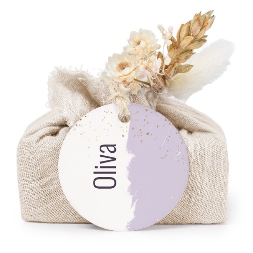 Seifen in beigefarbenem Tetra Pak mit rundem Etikett (6er-Set)