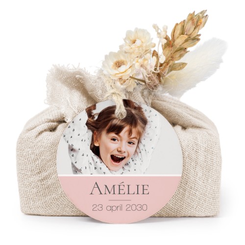 Saippuat beige kangaskääreessä, pyöreä etiketti (6 kpl)