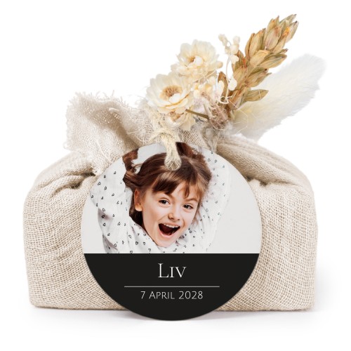 Zeepjes in beige tetra doekje met rond label (set van 6) Zeepjes in beige tetra doekje met rond label (set van 6)