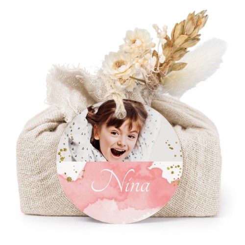 Lot de 6 savons avec emballage en coton beige et étiquettes rondes Lot de 6 savons avec emballage en coton beige et étiquettes rondes