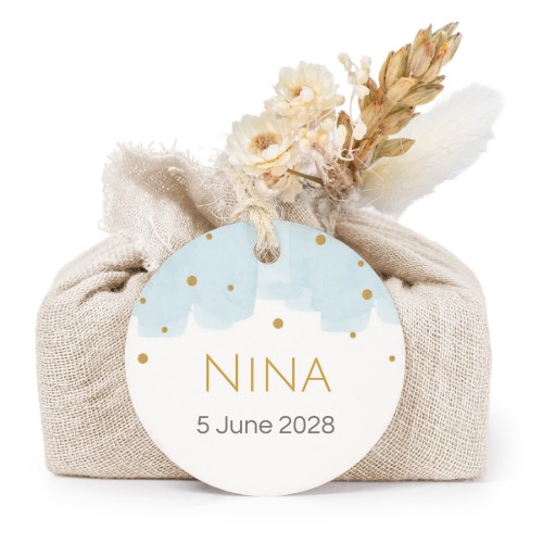 Seifen in beigefarbenem Tetra Pak mit rundem Etikett (6er-Set)