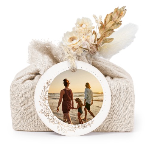 Zeepjes in beige tetra doekje met rond label (set van 6) Zeepjes in beige tetra doekje met rond label (set van 6)