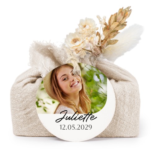 Beige cotton wrapped soaps with round label (6 pcs) Beige cotton wrapped soaps with round label (6 pcs)