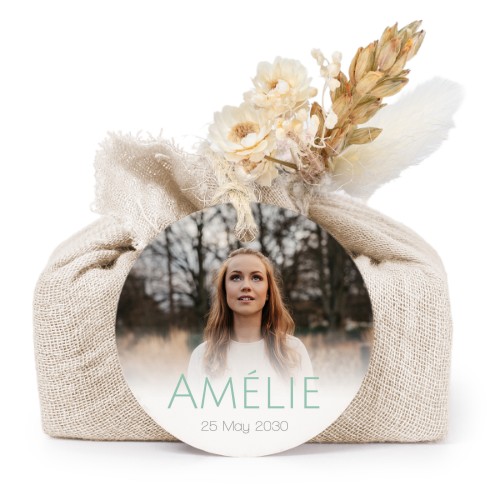 Seifen in beigefarbenem Tetra Pak mit rundem Etikett (6er-Set)