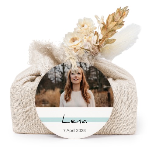 Seifen in beigefarbenem Tetra Pak mit rundem Etikett (6er-Set)