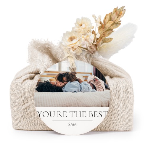 Zeepjes in beige tetra doekje met rond label (set van 6) Zeepjes in beige tetra doekje met rond label (set van 6)