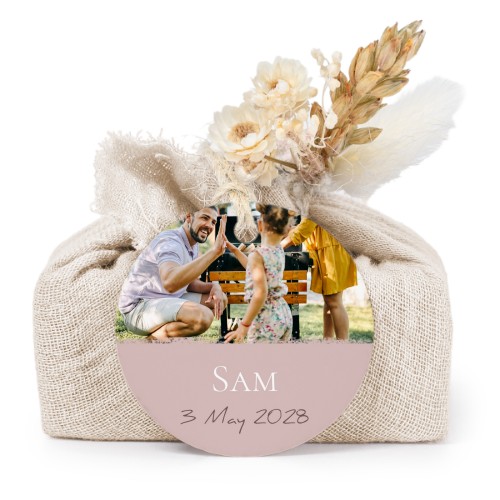 Seifen in beigefarbenem Tetra Pak mit rundem Etikett (6er-Set)