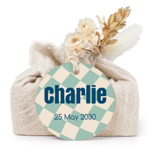 Lot de 6 savons avec emballage en coton beige et étiquettes rondes Lot de 6 savons avec emballage en coton beige et étiquettes rondes