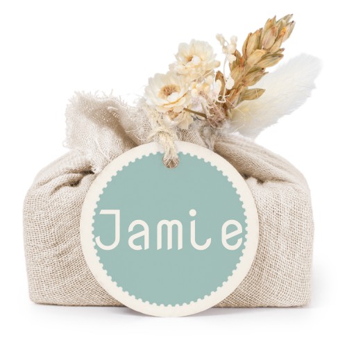 Saippuat beige kangaskääreessä, pyöreä etiketti (6 kpl) Saippuat beige kangaskääreessä, pyöreä etiketti (6 kpl)