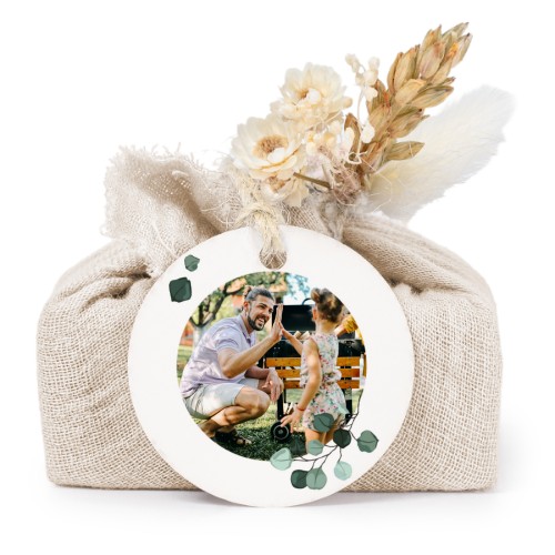 Lot de 6 savons avec emballage en coton beige et étiquettes rondes