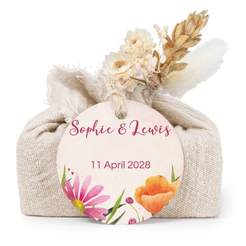 Beige cotton wrapped soaps with round label (6 pcs) Beige cotton wrapped soaps with round label (6 pcs)