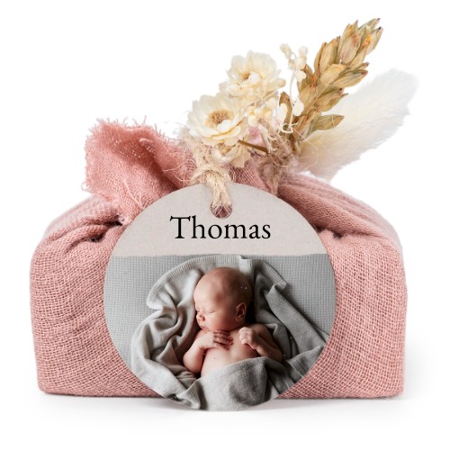 Lot de 6 savons avec emballage en coton rose et étiquettes rondes