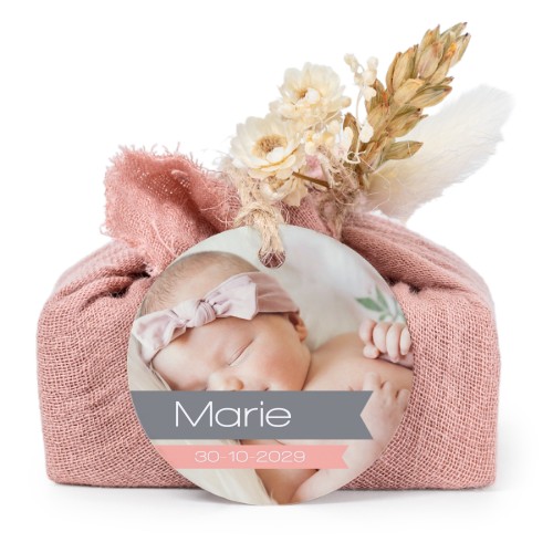 Lot de 6 savons avec emballage en coton rose et étiquettes rondes Lot de 6 savons avec emballage en coton rose et étiquettes rondes