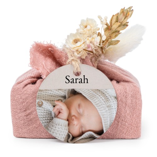 Lot de 6 savons avec emballage en coton rose et étiquettes rondes