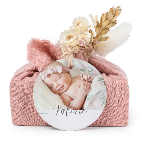 Såper i rosa stoffinnpakninger med rundt merke (sett à 6)