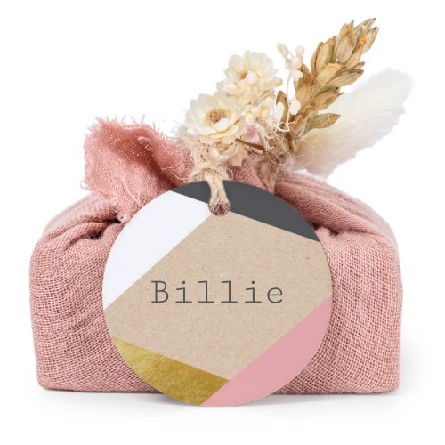 Zeepjes in roos tetra doekje met rond label (set van 6) Zeepjes in roos tetra doekje met rond label (set van 6)