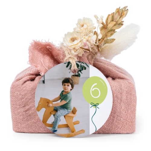 Såper i rosa stoffinnpakninger med rundt merke (sett à 6)