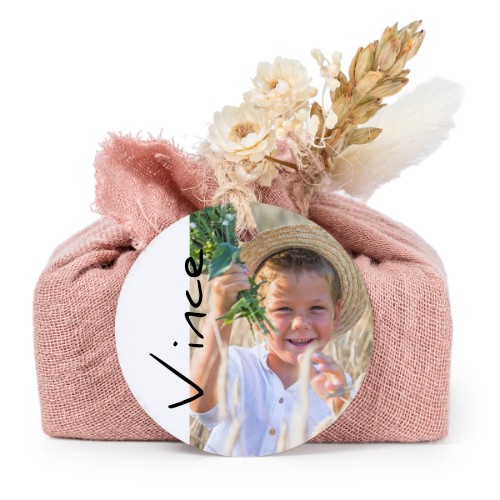 Saippuat rosa kangaskääreessä, pyöreä etiketti (6 kpl)