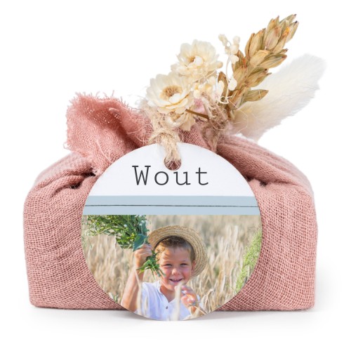 Såper i rosa stoffinnpakninger med rundt merke (sett à 6)