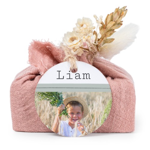 Såper i rosa stoffinnpakninger med rundt merke (sett à 6)