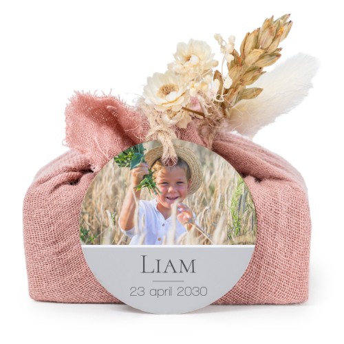 Saippuat rosa kangaskääreessä, pyöreä etiketti (6 kpl)