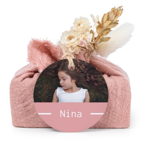 Saippuat rosa kangaskääreessä, pyöreä etiketti (6 kpl)