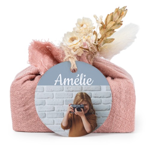 Lot de 6 savons avec emballage en coton rose et étiquettes rondes Lot de 6 savons avec emballage en coton rose et étiquettes rondes