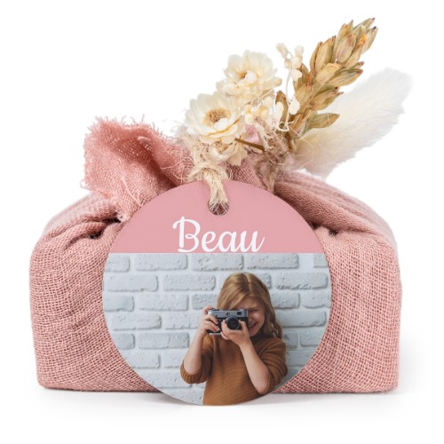 Saippuat rosa kangaskääreessä, pyöreä etiketti (6 kpl)