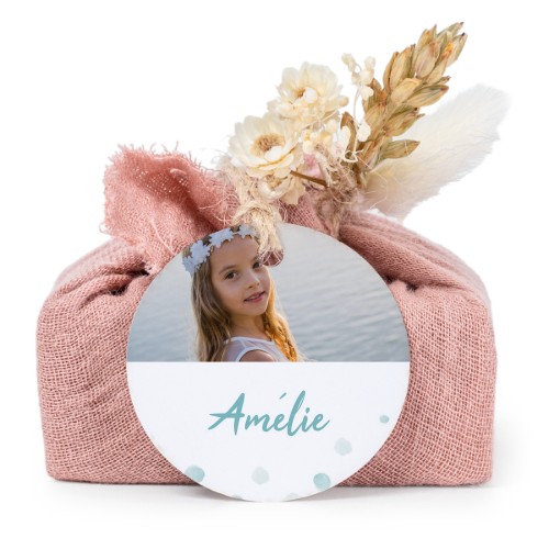 Saippuat rosa kangaskääreessä, pyöreä etiketti (6 kpl)