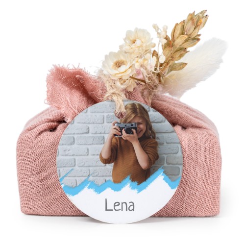 Lot de 6 savons avec emballage en coton rose et étiquettes rondes Lot de 6 savons avec emballage en coton rose et étiquettes rondes