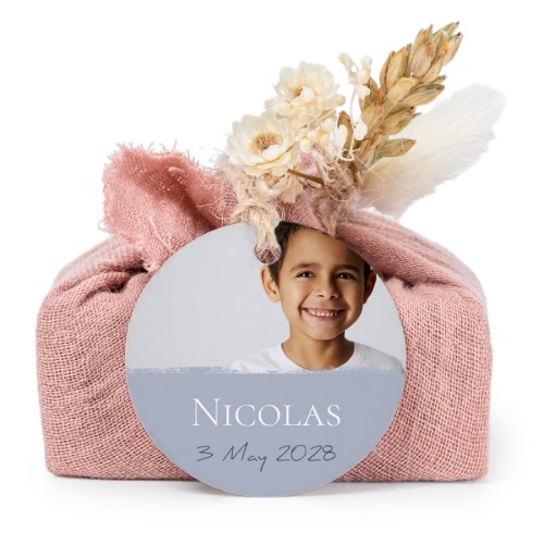 Pink cotton wrapped soaps with round label (6 pcs)