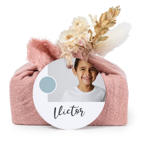 Såper i rosa stoffinnpakninger med rundt merke (sett à 6)