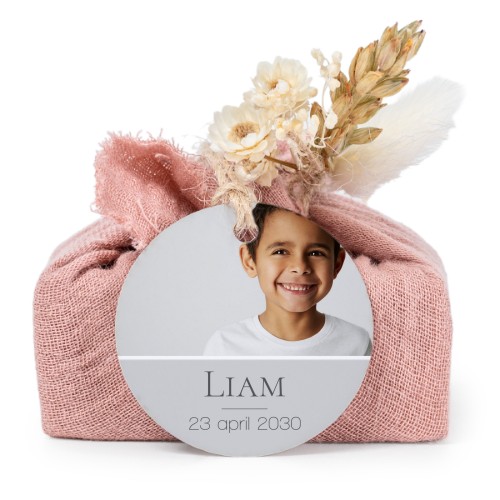 Lot de 6 savons avec emballage en coton rose et étiquettes rondes