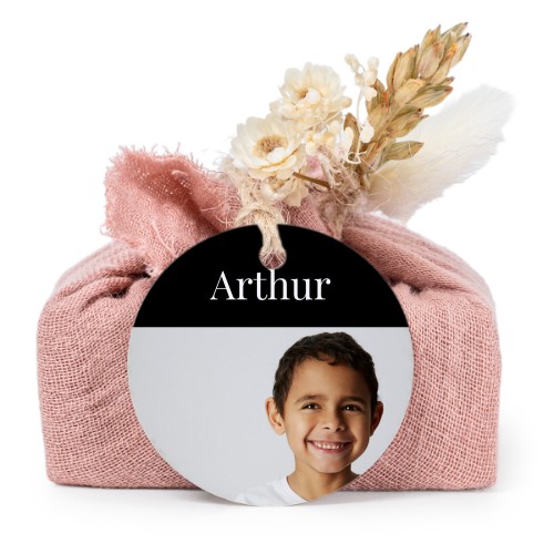 Tvålar i rosa tygförpackningar med rund etikett (6 st)