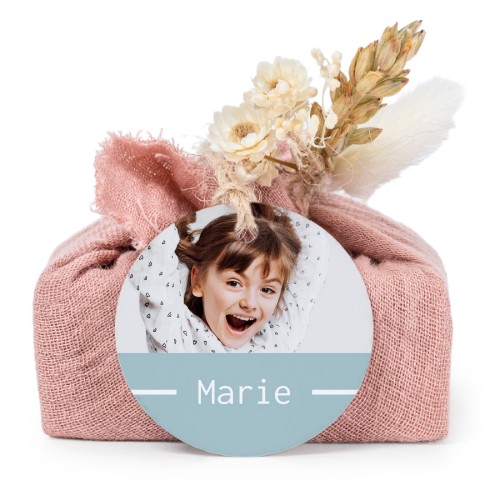 Lot de 6 savons avec emballage en coton rose et étiquettes rondes