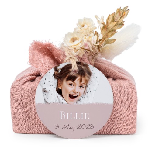 Såper i rosa stoffinnpakninger med rundt merke (sett à 6)