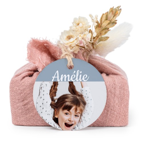 Sæber i lyserøde stofindpakninger med rundt mærke (sæt á 6)