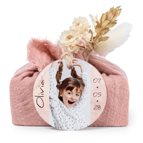 Saippuat rosa kangaskääreessä, pyöreä etiketti (6 kpl)