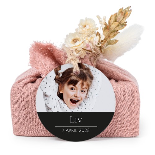 Lot de 6 savons avec emballage en coton rose et étiquettes rondes