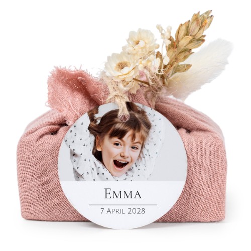 Lot de 6 savons avec emballage en coton rose et étiquettes rondes Lot de 6 savons avec emballage en coton rose et étiquettes rondes