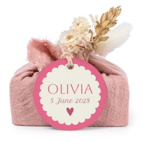 Pink cotton wrapped soaps with round label (6 pcs) Pink cotton wrapped soaps with round label (6 pcs)