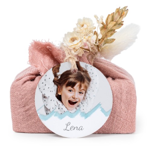 Lot de 6 savons avec emballage en coton rose et étiquettes rondes Lot de 6 savons avec emballage en coton rose et étiquettes rondes