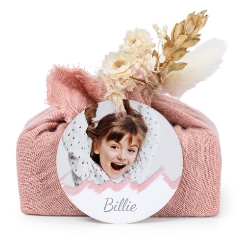 Saippuat rosa kangaskääreessä, pyöreä etiketti (6 kpl)